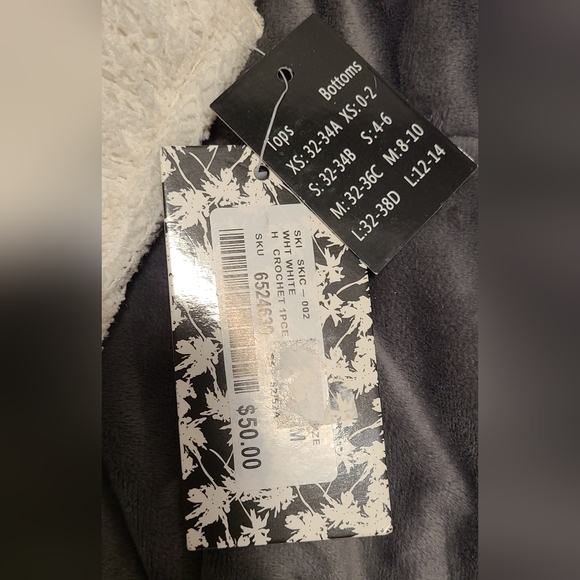 NWT SKINNY DIP White Lace Strapless One-Piece Swimsuit - Picture 3 of 11